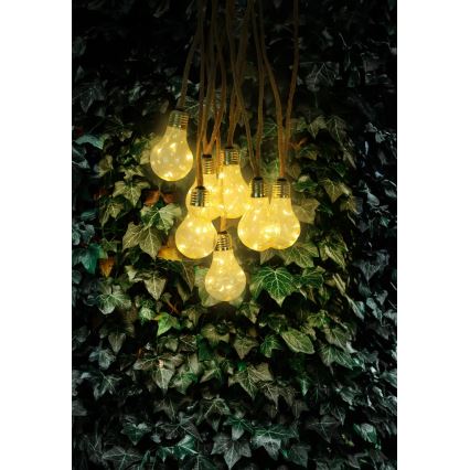 Globo - LED Napelemes dekoratív lánc 50xLED/0,06W/3,2V 570 cm IP44