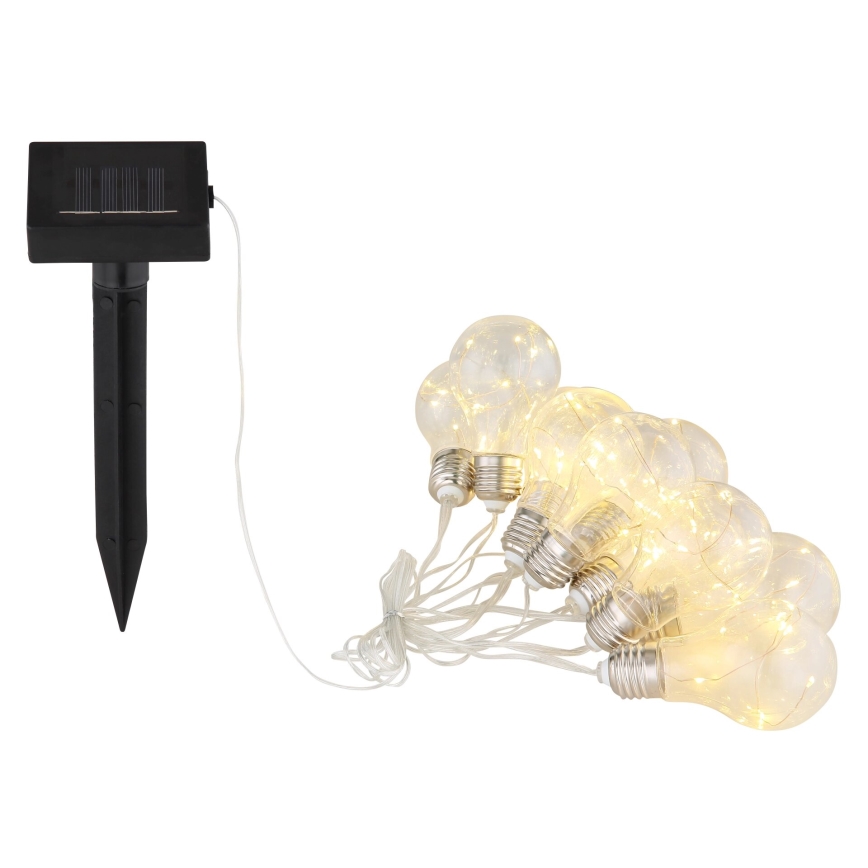 Globo - LED Napelemes fényfüzér 10xLED/0,06W/3,2V 380 cm IP44 600 mAh