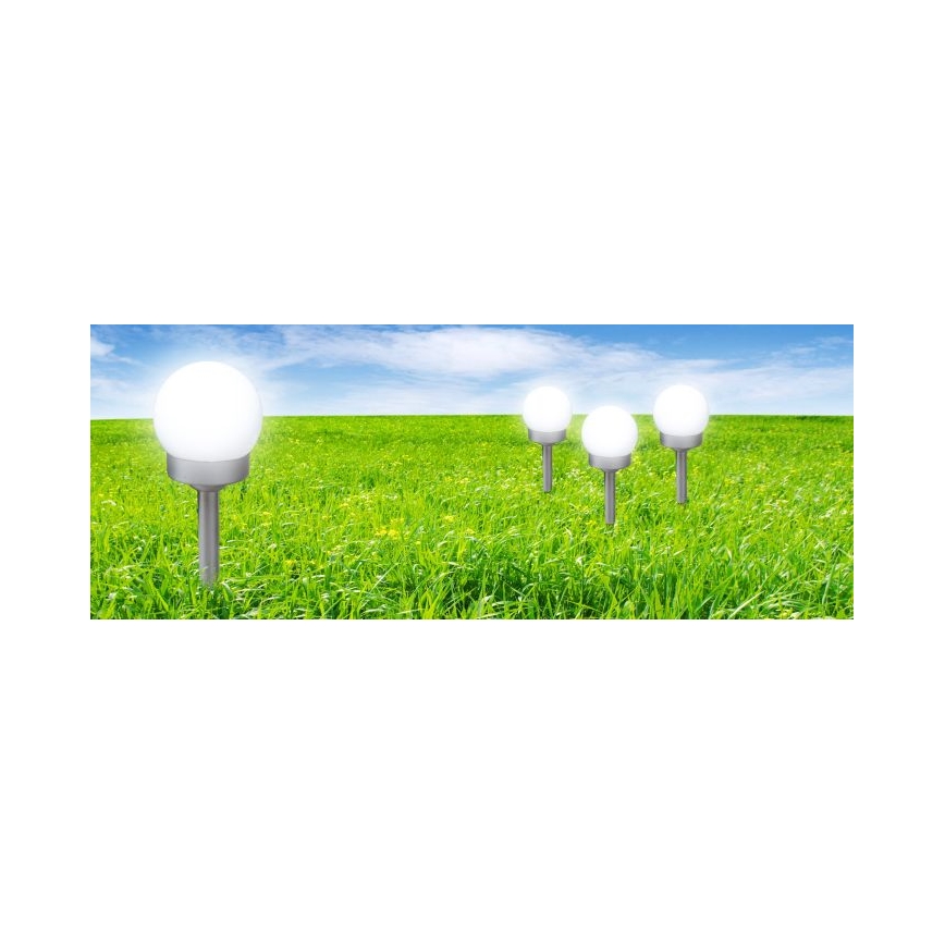 Globo - KÉSZLET 3x LED Napelemes lámpa LED/0,06W/3V 4000K átm. 10 cm IP44