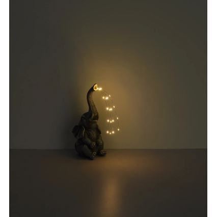 Globo - LED napelemes dekoráció 20xLED/0,02W/3V IP44 300 mAh elefánt