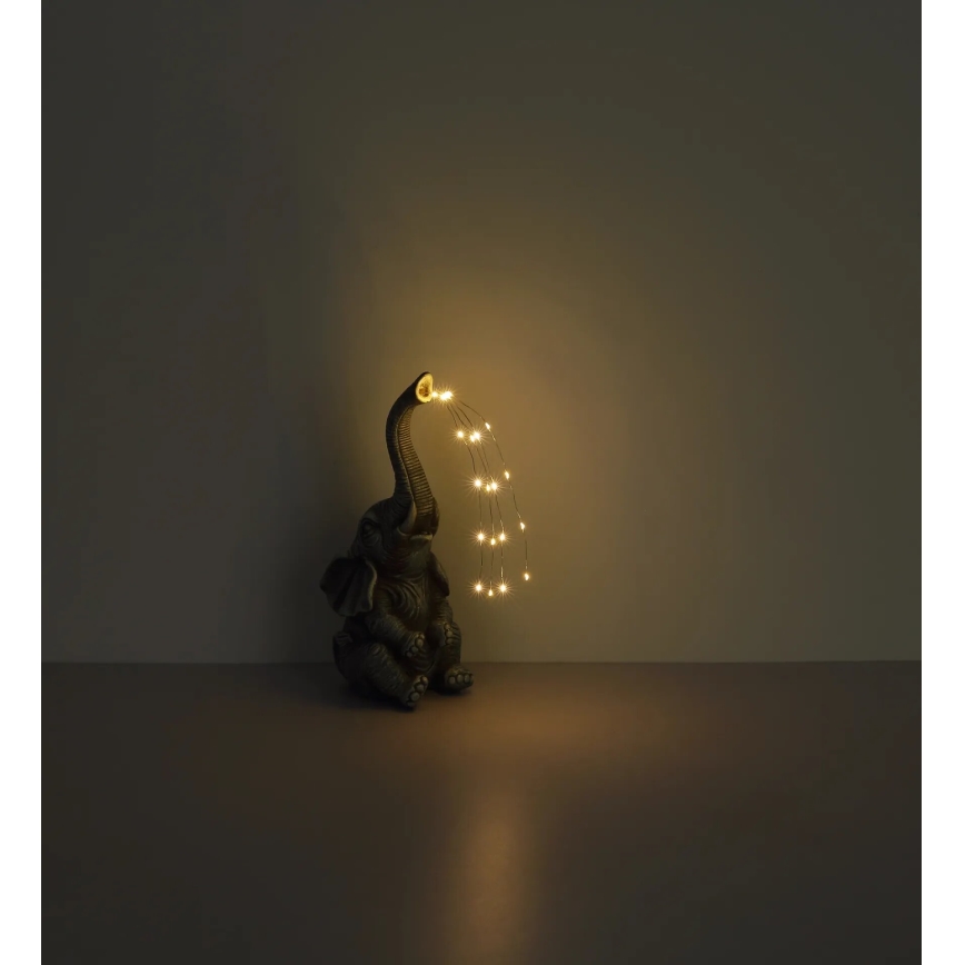 Globo - LED napelemes dekoráció 20xLED/0,02W/3V IP44 300 mAh elefánt