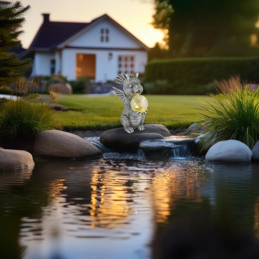 Globo - LED napelemes dekoráció LED/0,02W/3V IP44 sárkány 300 mAh