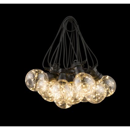 Globo - LED kültéri dekorációs lánc 10xLED/0,27W/230V 7,5 m IP44 fekete