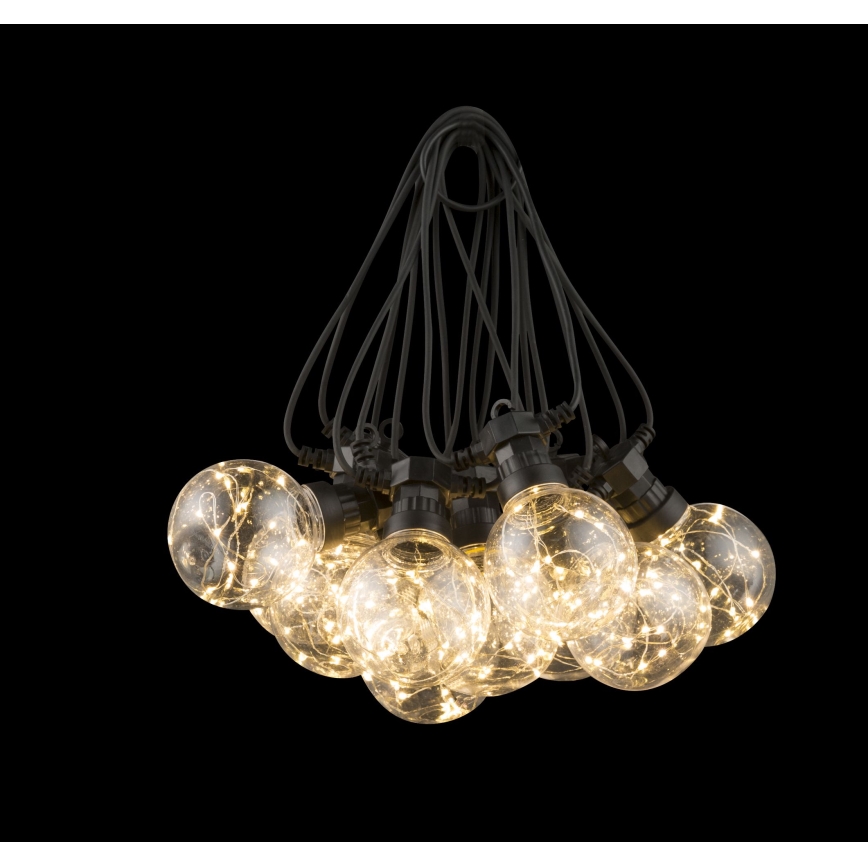 Globo - LED kültéri dekorációs lánc 10xLED/0,27W/230V 7,5 m IP44 fekete