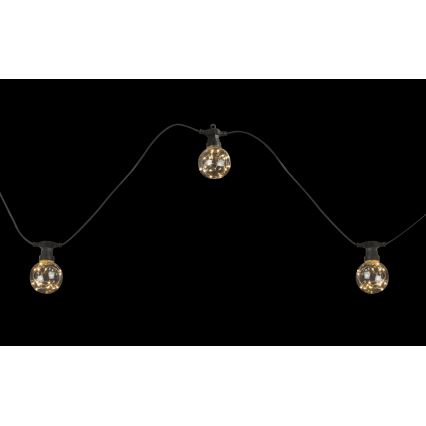 Globo - LED kültéri dekorációs lánc 10xLED/0,27W/230V 7,5 m IP44 fekete