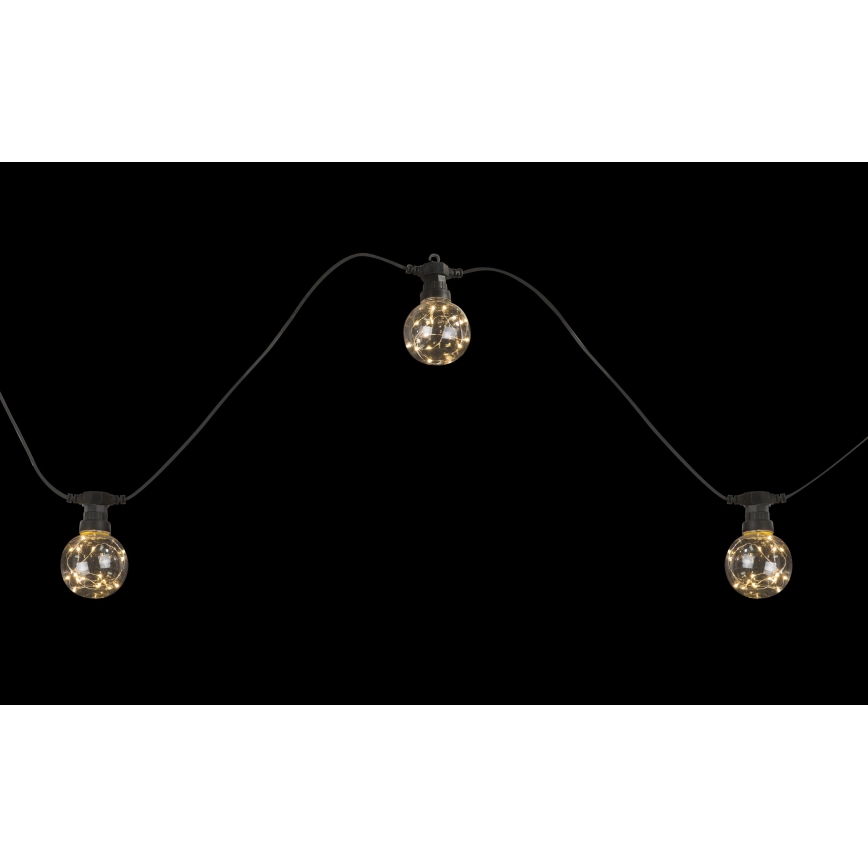 Globo - LED kültéri dekorációs lánc 10xLED/0,27W/230V 7,5 m IP44 fekete