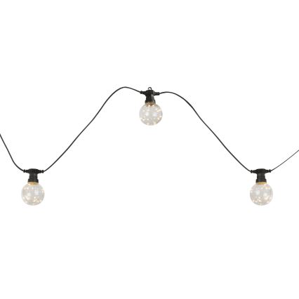 Globo - LED kültéri dekorációs lánc 10xLED/0,27W/230V 7,5 m IP44 fekete