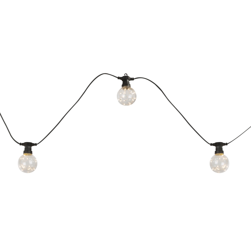 Globo - LED kültéri dekorációs lánc 10xLED/0,27W/230V 7,5 m IP44 fekete