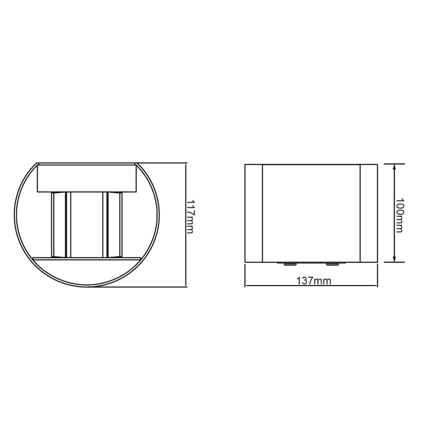 Globo - LED kültéri fali lámpa 2xLED/3W/230V IP54