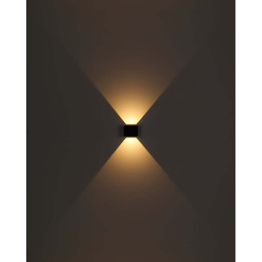 Globo - LED kültéri fali lámpa 2xLED/3W/230V IP54 fekete