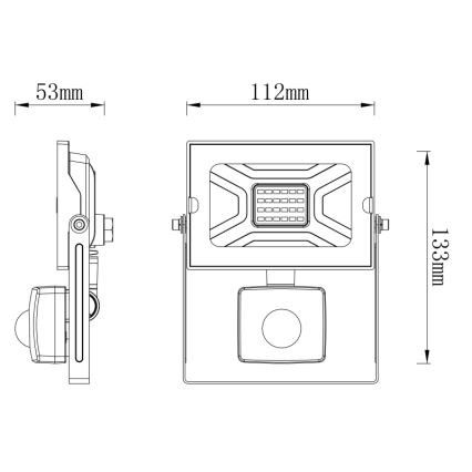 Globo - LED Reflektor érzékelővel LED/20W/230V IP44