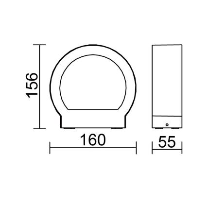 Globo - LED kültéri fali lámpa LED/6W/230V IP54