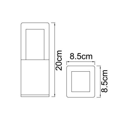 Globo - LED kültéri Zseblámpa LED/12W/230V IP44