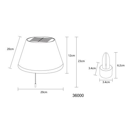 Globo - LED Napelemes palack lámpabúra 10xLED/1,5W/3V IP44