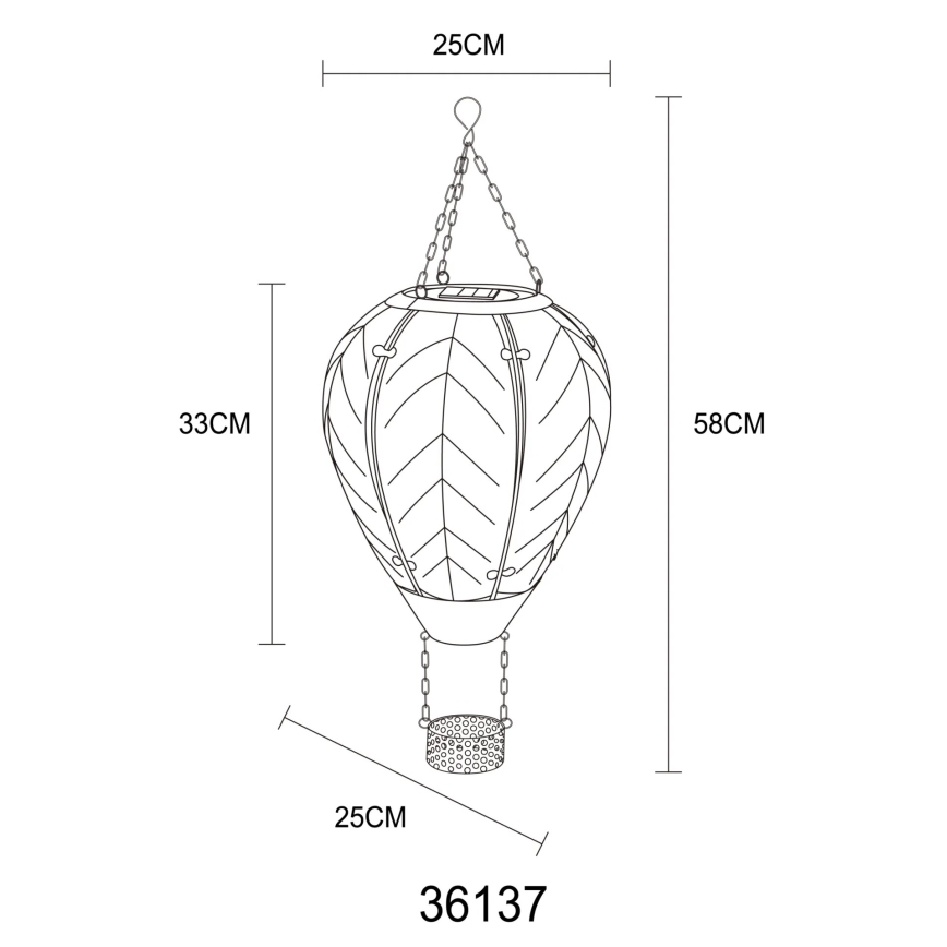 Globo - LED Függesztett napelemes dekoráció 24xLED/0,2W/3V IP44 Repülő léggömb