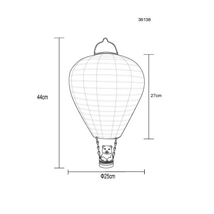 Globo - LED Függesztett napelemes dekoráció 24xLED/0,06W/3V IP44 Repülő léggömb