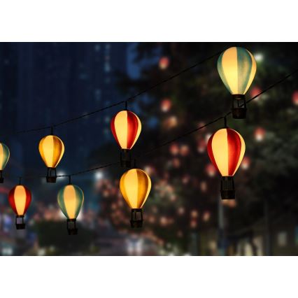 Globo - LED Szolár lánc 9xLED/0,06W/3V 390 cm IP44