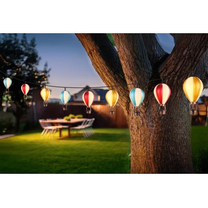 Globo - LED Szolár lánc 9xLED/0,06W/3V 390 cm IP44