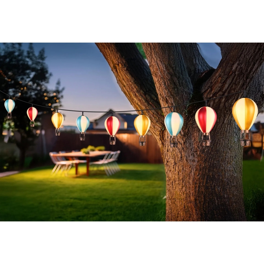 Globo - LED Szolár lánc 9xLED/0,06W/3V 390 cm IP44