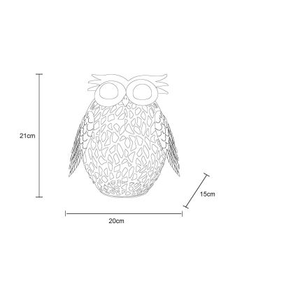 Globo - LED Napelemes dekoráció LED/0,06W/3V IP44 bagoly