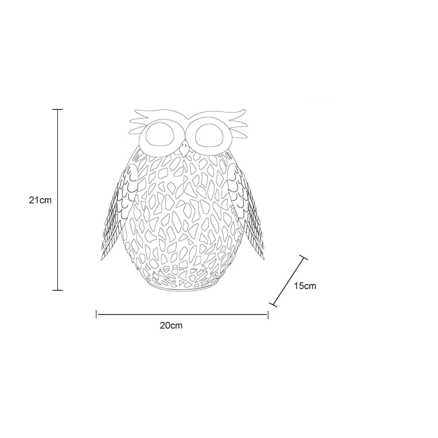 Globo - LED Napelemes dekoráció LED/0,06W/3V IP44 bagoly