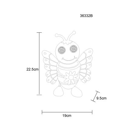 Globo - LED napelemes lámpa 104xLED/3V IP44 300 mAh méhecske