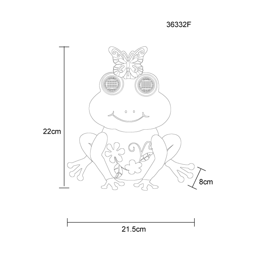 Globo - LED napelemes lámpa 104xLED/3V IP44 300 mAh béka