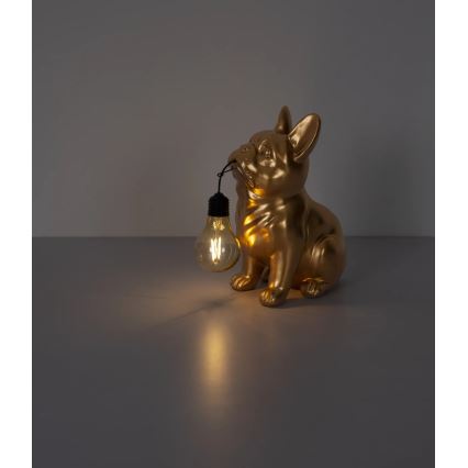Globo - LED napelemes lámpa LED/3V IP44 300 mAh aranyszínű kutya
