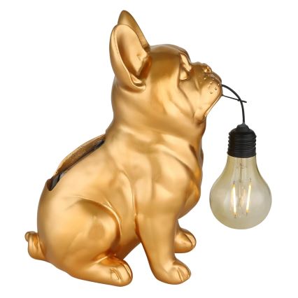 Globo - LED napelemes lámpa LED/3V IP44 300 mAh aranyszínű kutya