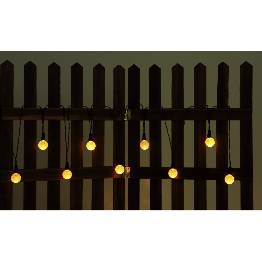 Globo - LED RGB Napelemes lánc 20xLED/0,06W/3V 770 cm IP44