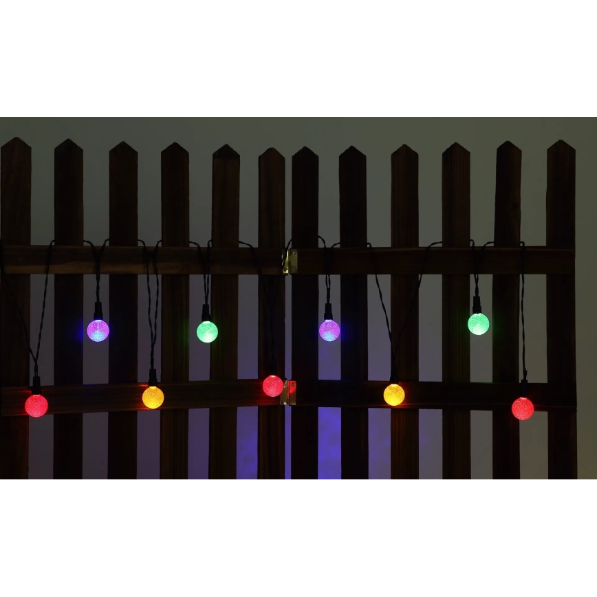 Globo - LED RGB Napelemes lánc 20xLED/0,06W/3V 770 cm IP44