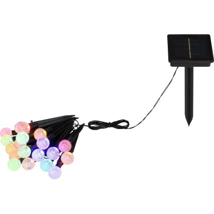 Globo - LED RGB Napelemes lánc 20xLED/0,06W/3V 770 cm IP44