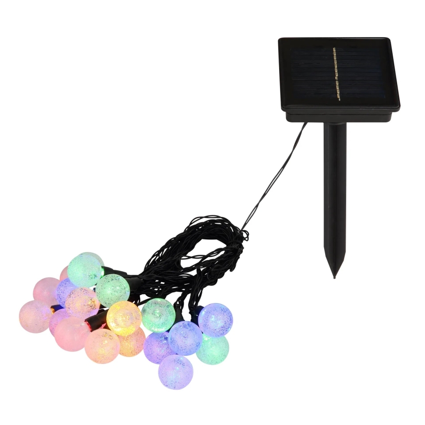 Globo - LED RGB Napelemes lánc 20xLED/0,06W/3V 770 cm IP44