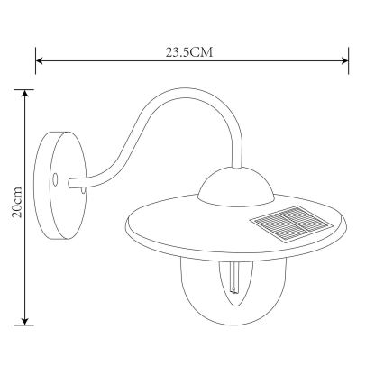 Globo - LED Napelemes lámpa LED/0,3W/3V 3000K IP44