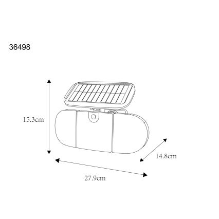 Globo - LED napelemes lámpa érzékelővel LED/3,7V IP44 2000 mAh