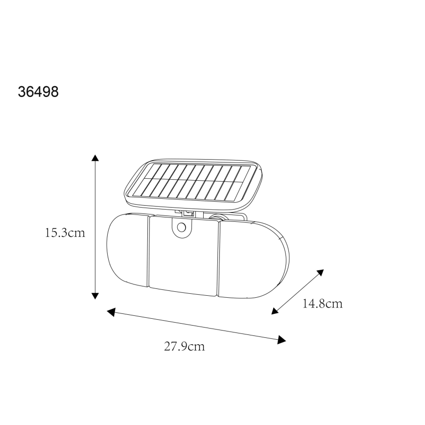 Globo - LED napelemes lámpa érzékelővel LED/3,7V IP44 2000 mAh