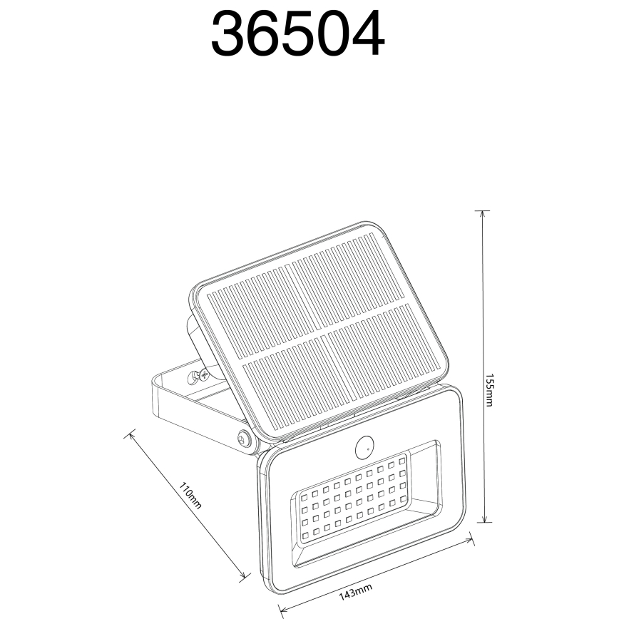 Globo - LED dimmelhető napelemes lámpa érzékelővel LED/8W/5V 3000/4000/6500K IP65 2200 mAh