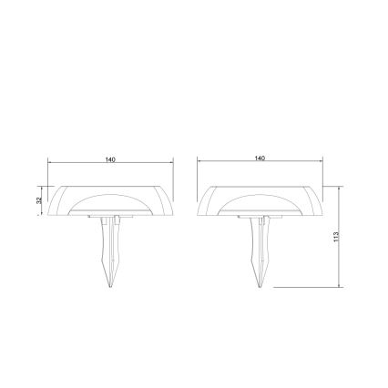 Globo - LED Napelemes lámpa LED/1,2W/3,7V IP65