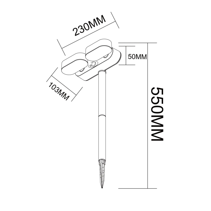 Globo - LED napelemes lámpa érzékelővel LED/7,2W/3V IP44 1200 mAh