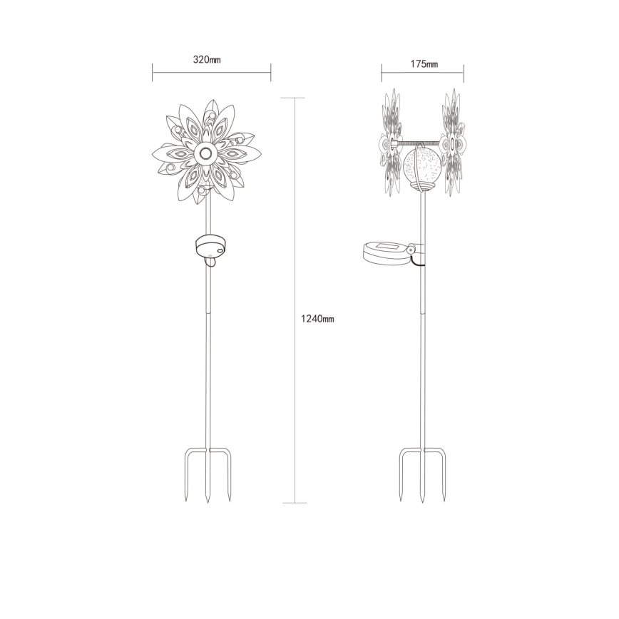 Globo - LED napelemes dekoráció LED/0,02W/3V IP44 300 mAh