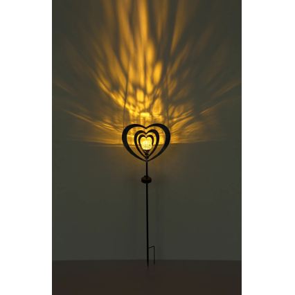 Globo - LED napelemes lámpa LED/3V IP44 300 mAh ezüst szív