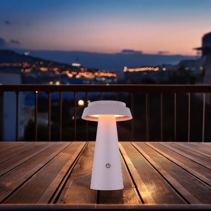 Globo - LED Dimmelhető napelemes érintős lámpa LED/4W/3,7W IP54 rózsaszín