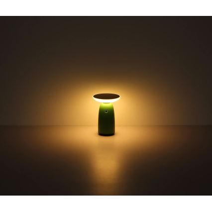 Globo - LED állítható fényerejű napelemes érintőlámpa LED/10W/3,7V IP54 3600 mAh zöld