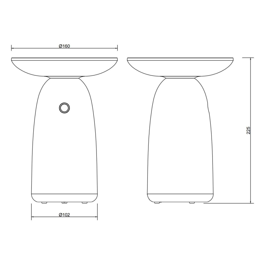Globo - LED Dimmelhető napelemes érintős lámpa LED/10W/230V IP54 fehér