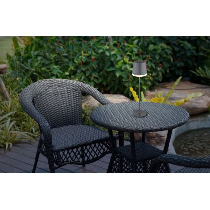 Globo - LED Napelemes lámpa LED/0,6W/3V 3000K IP44 1200 mAh antracit