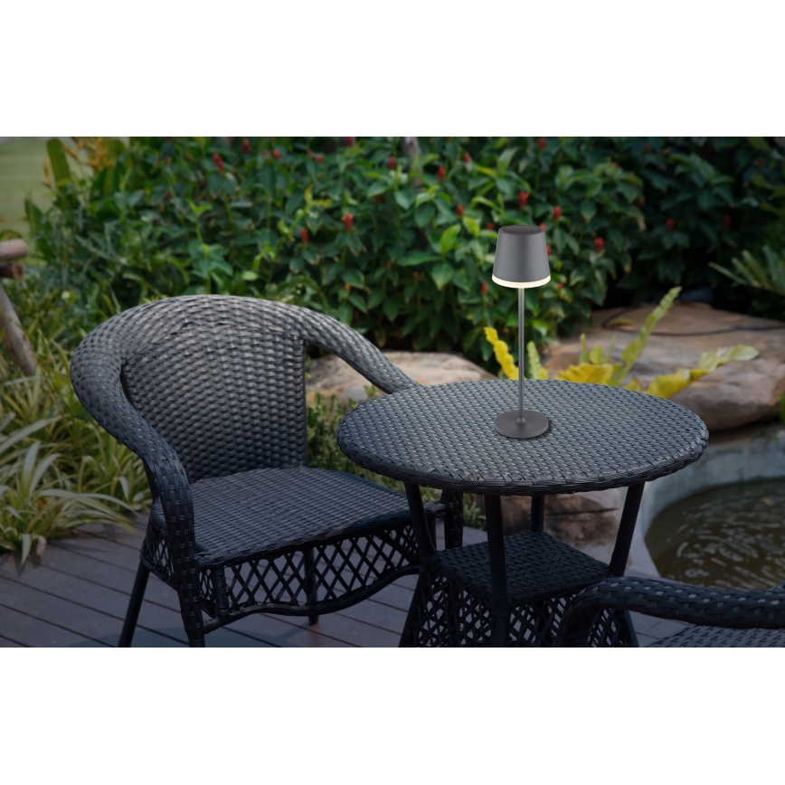 Globo - LED Napelemes lámpa LED/0,6W/3V 3000K IP44 1200 mAh antracit