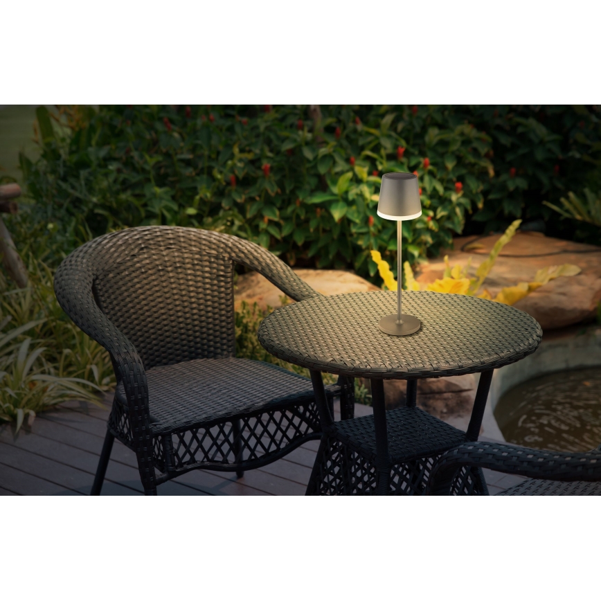 Globo - LED Napelemes lámpa LED/0,6W/3V 3000K IP44 1200 mAh antracit