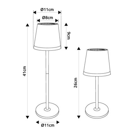 Globo - LED Napelemes lámpa LED/0,6W/3V 3000K IP44 arany