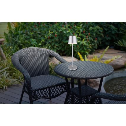 Globo - LED Napelemes lámpa LED/0,6W/3V 3000K IP44 matt króm