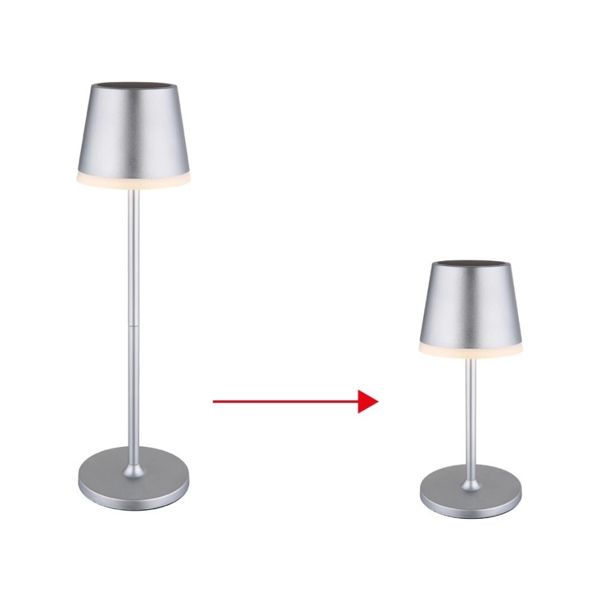 Globo - LED Napelemes lámpa LED/0,6W/3V 3000K IP44 matt króm